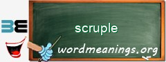 WordMeaning blackboard for scruple